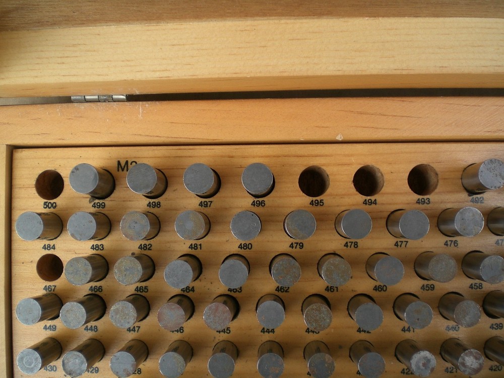 Meyer M-2 Plus Pin gage set .251 - .500 incomplete