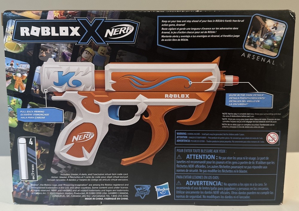Nerf Roblox Arsenal: Soul Catalyst Dart Blaster, Includes Code to Redeem