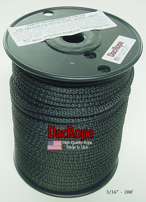 Antenna Support Rope, 200' 3/16" 100% Polyester, Doomsday Prepper, Dipole, Wire