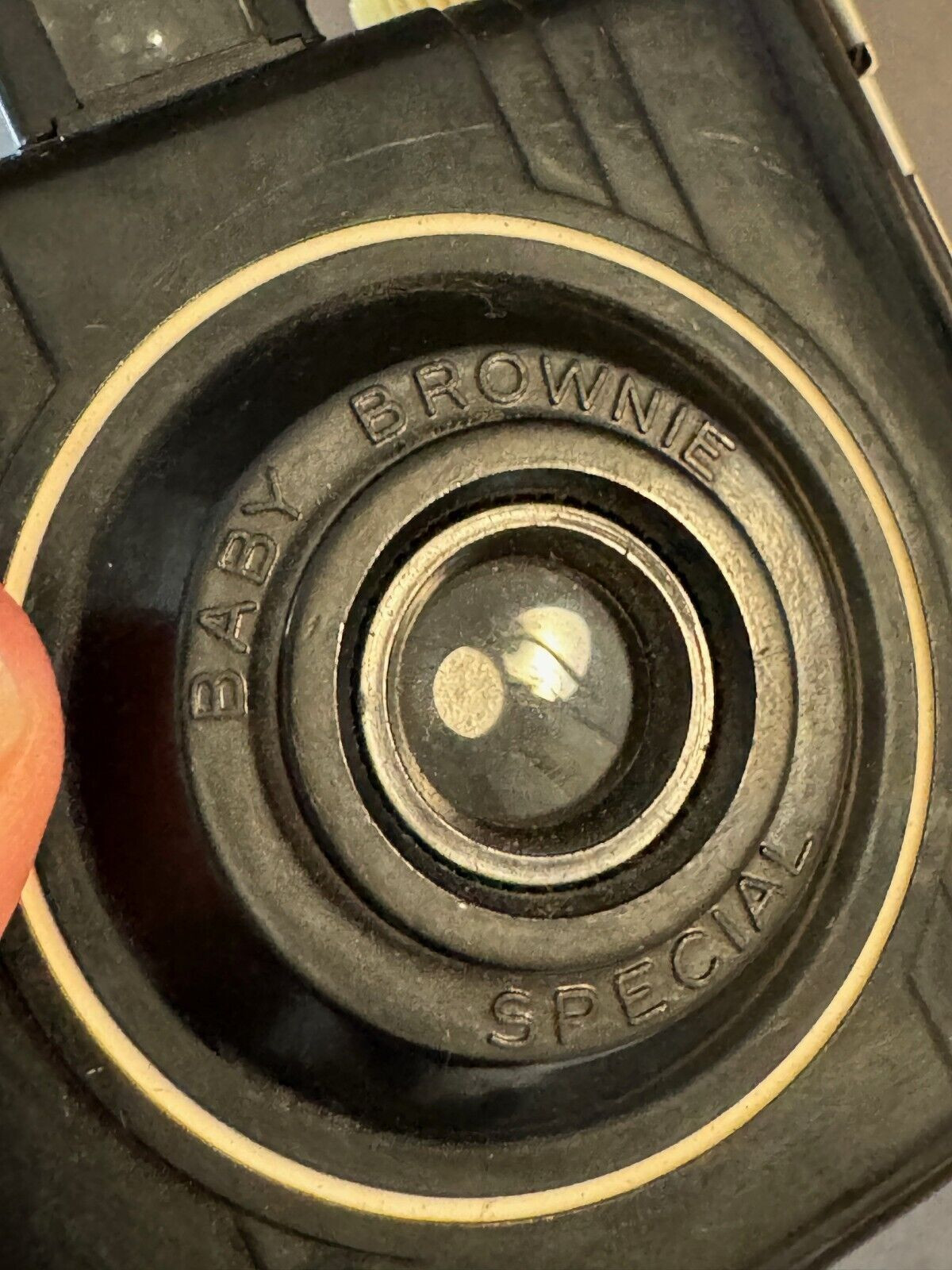 MID CENTURY DECO LOOK BROWN KODAK BABY BROWNIE SPECIAL VINTAGE CAMERA UNTESTED