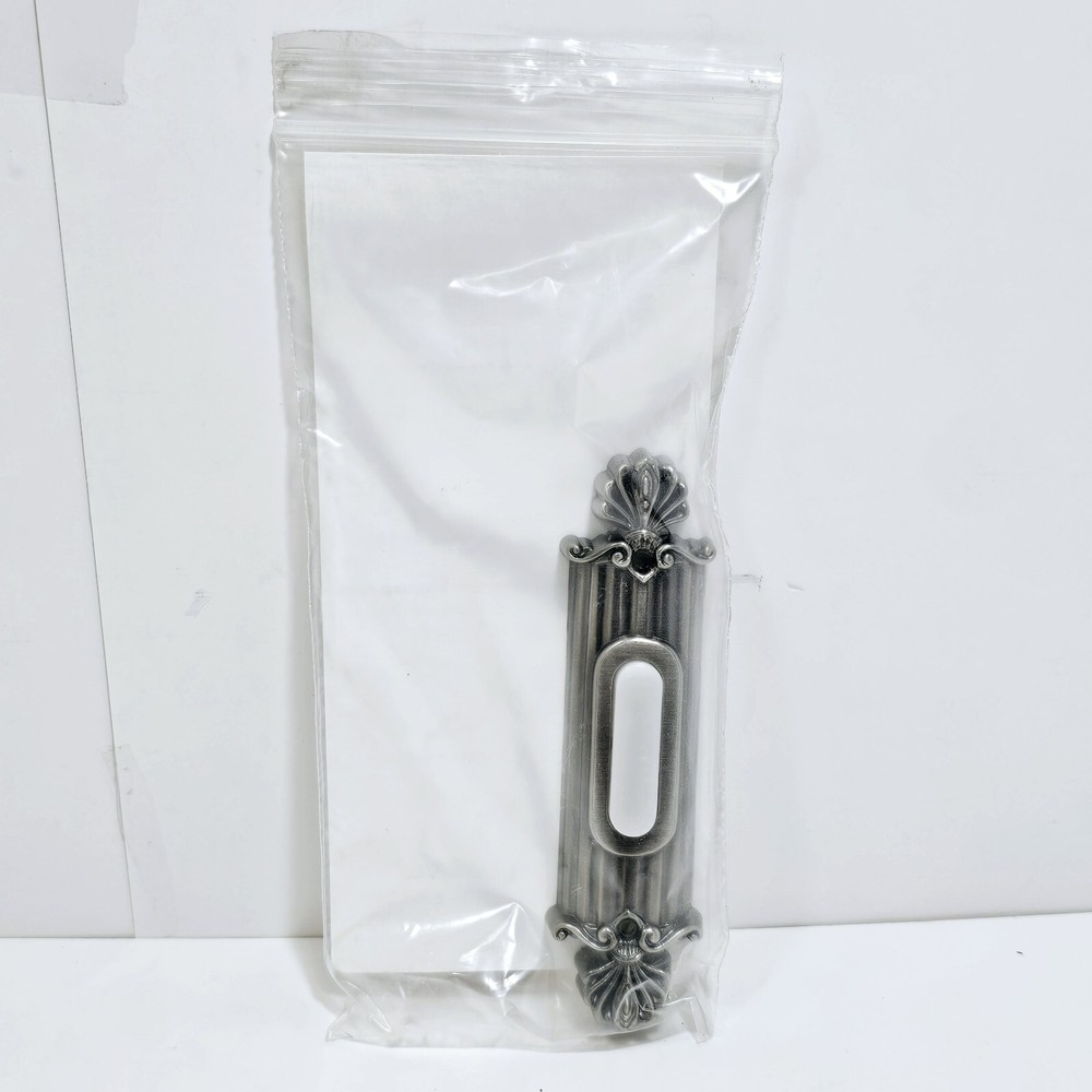 Teiber Wired LED Lighted Antique Pewter Die-Cast Pushbutton Doorbell Button