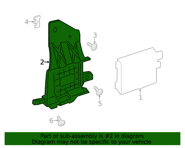 Genuine Ford Blind Spot Detection System Warning Sensor Bracket GV6Z-14D189-B