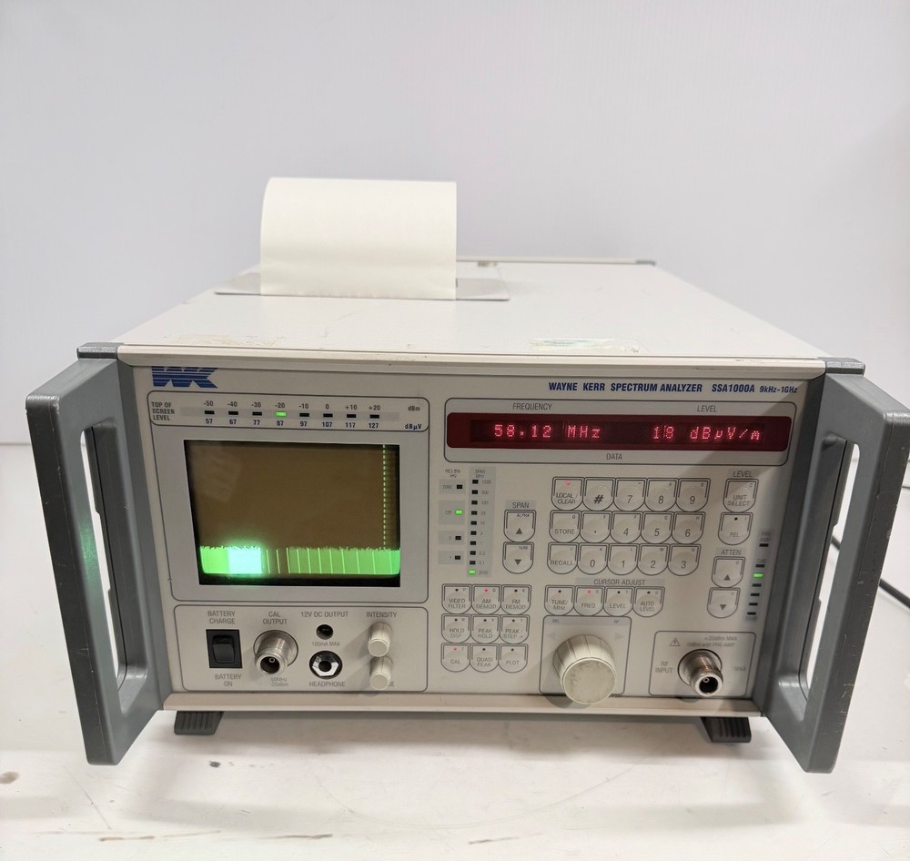 Wayne Kerr SSA1000A Spectrum Analyzer 9kHz–1GHz – Untested – Powers On