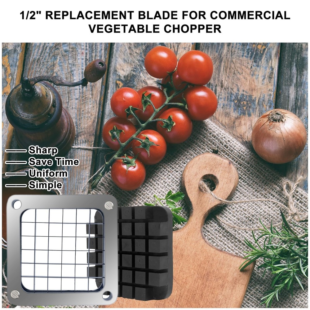 KELEYU Replacement Chopper1/2'’ Blade,Commercial Vegetable Chopper Dicer Stai...