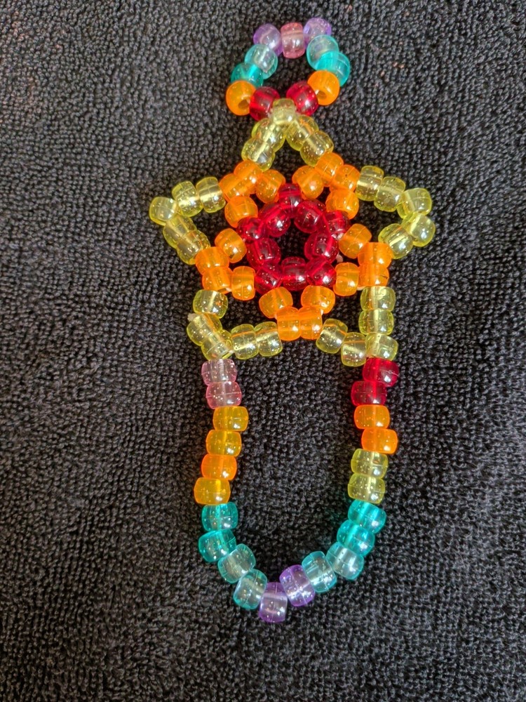 Kandi Glove Handmade Star Rainbow