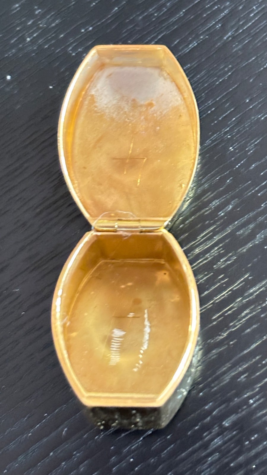 ANTIQUE RING BOX, 14KT PLATED STERLING SILVER, Howard & Co. Fifth Ave, New York