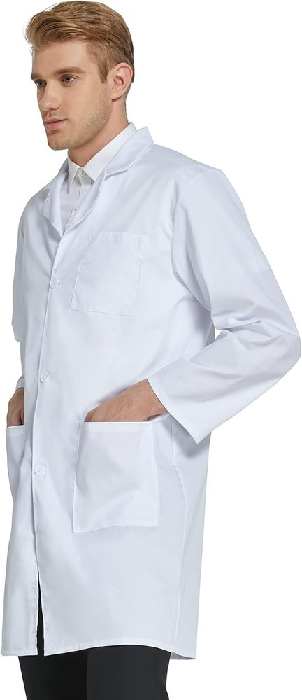 Multi-Functional Large White Lab Coat for Professionals - Unisex and Stylish