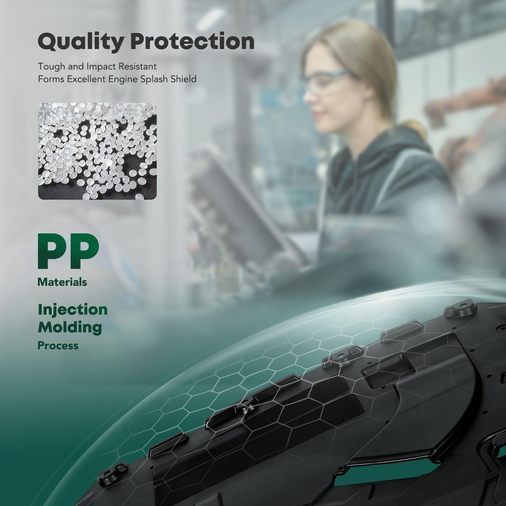 Front Left Driver Engine Splash Shield Splash Guard Engine Case Guards 2000-2004