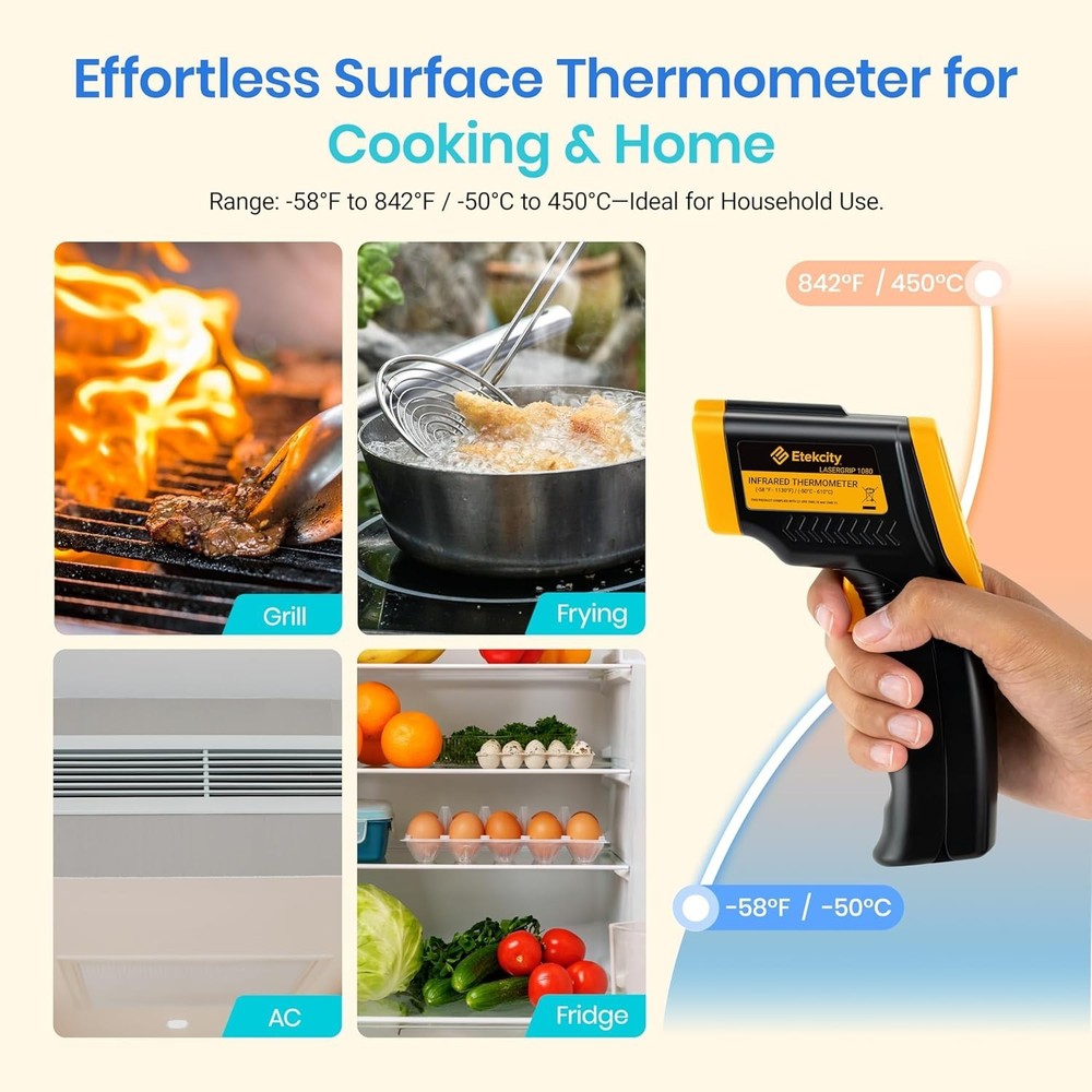 Infrared Laser Thermometer Gun – Quick & Accurate Temperature Measuring Tool