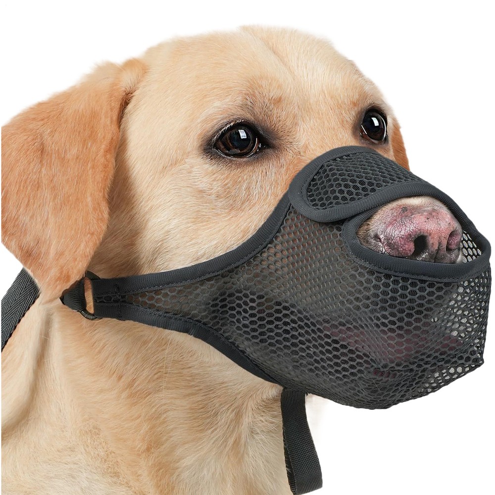 1x Dog Anti-Bark Bite Nylon Muzzle for Small Large Adjustable Dog Muzzle