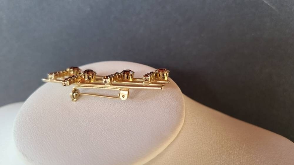 Rhinestone Musical Notes Brooch