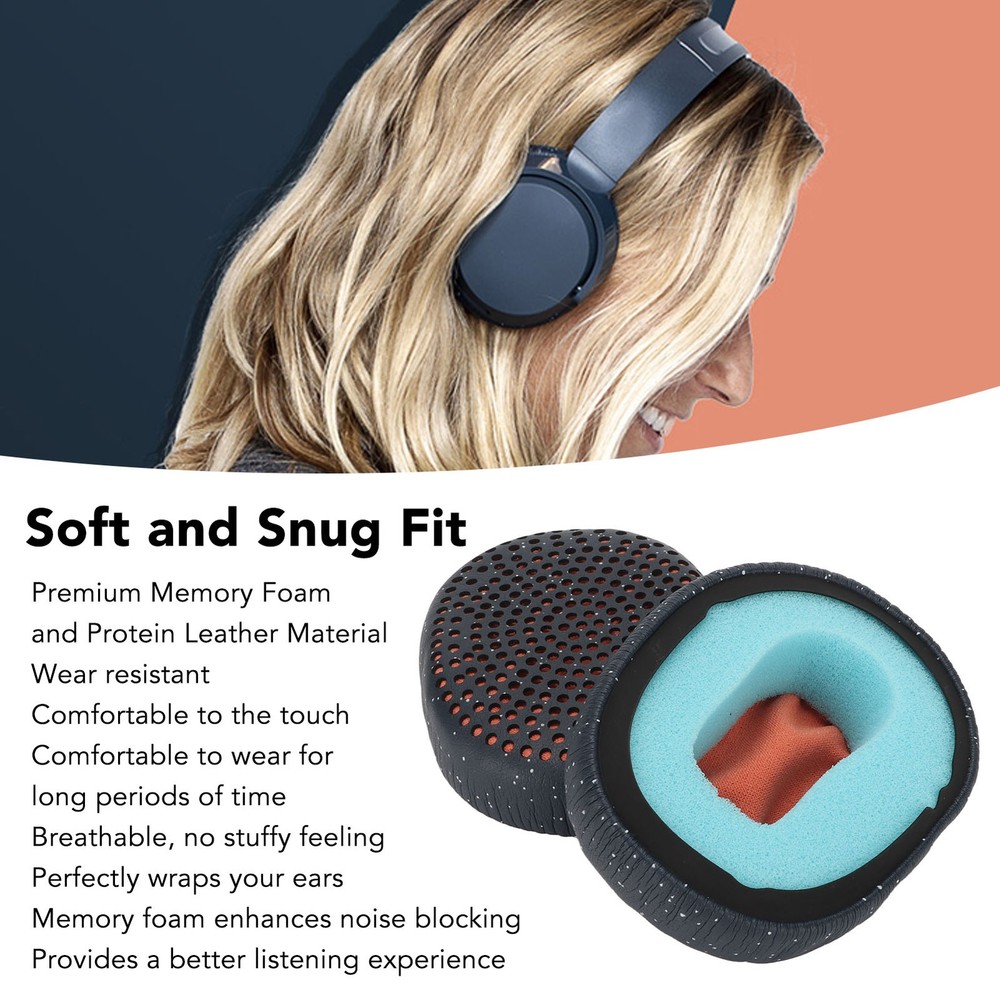 Replacement Headset Earpads Noise Blocking Breathable Wireless Ear Cushions For