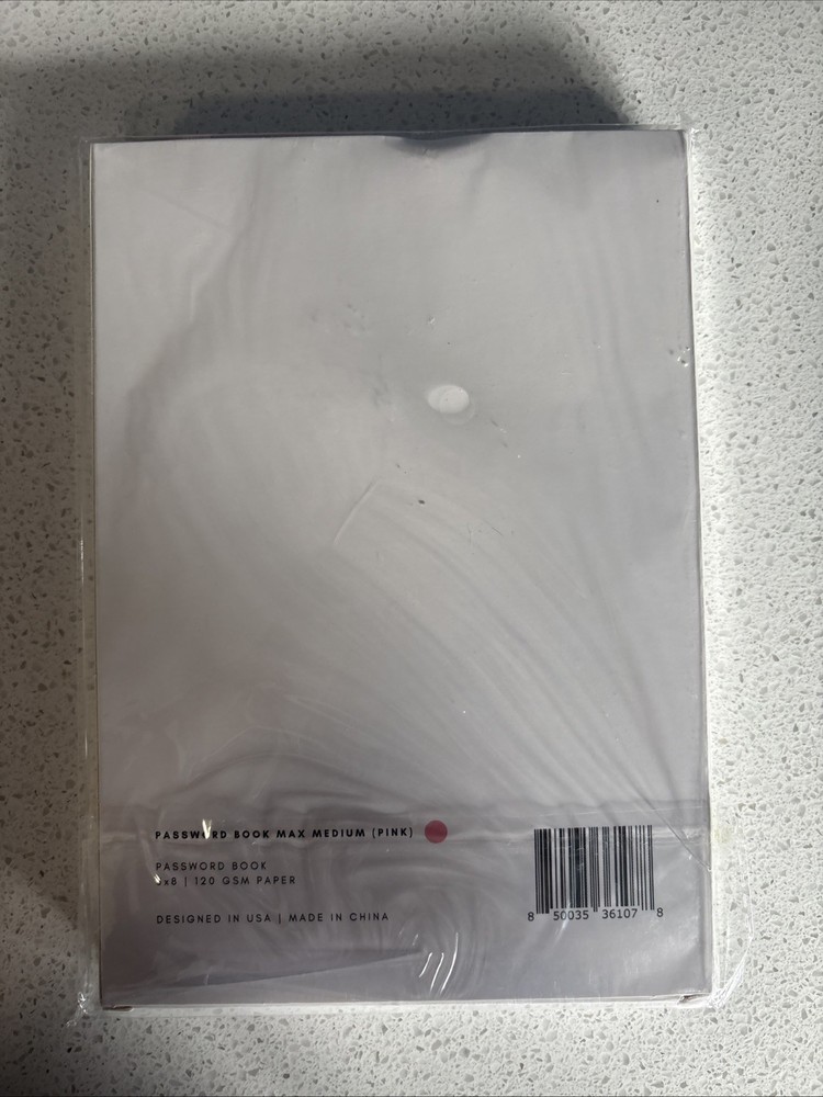 Password Book Max Medium Pink 5x8”