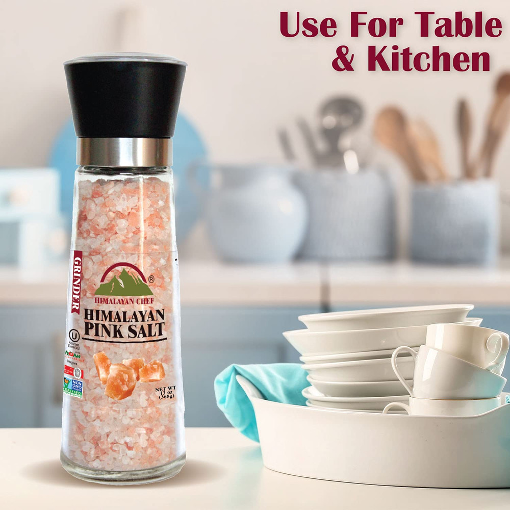 Salt Grinder, Refillable-13 Ounce