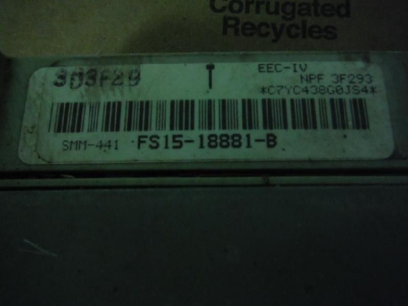 Engine ECM Electronic Control Module 4-122 2.0L Manual Fits 93 PROBE 4825