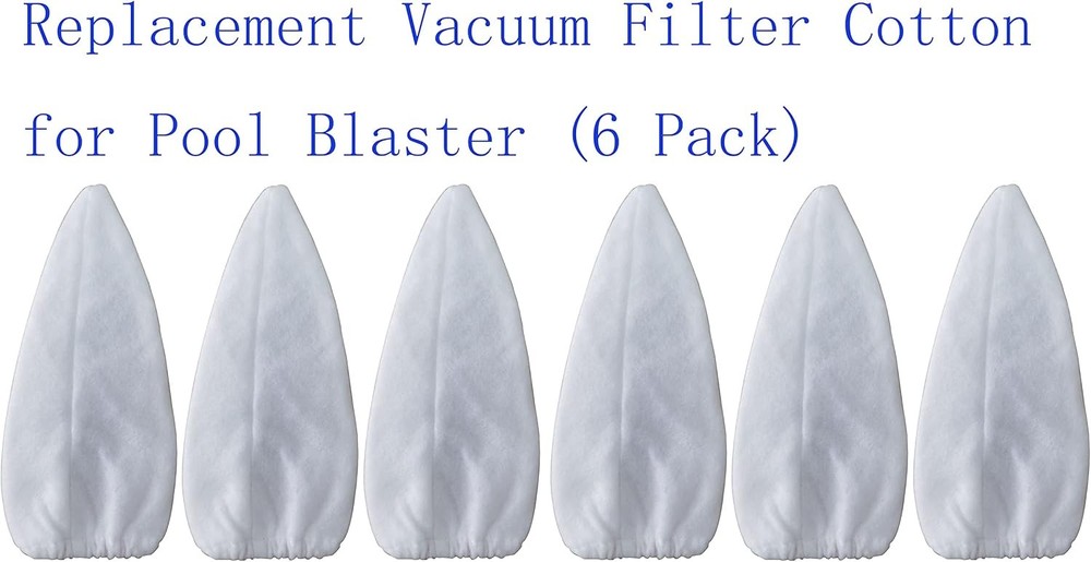 Replacement Vacuum Filter Cotton for Pool Blaster (6 Pack)