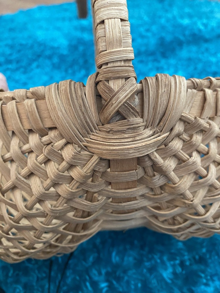 Vintage, Handmade basket with handle