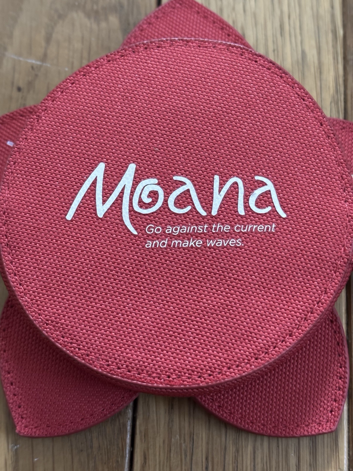 Disney Princess Bath and Body Works Moana Coin Purse Wallet Red Flower IN HAND