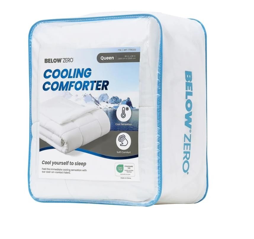 Below Zero Comforter White Cooling Hypoallergenic Down Alternative All Season