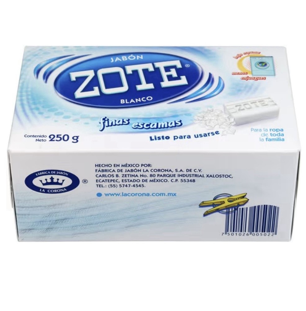 ZOTE Blanco 🇲🇽 Laundry Flakes, 250g, 5 Pack