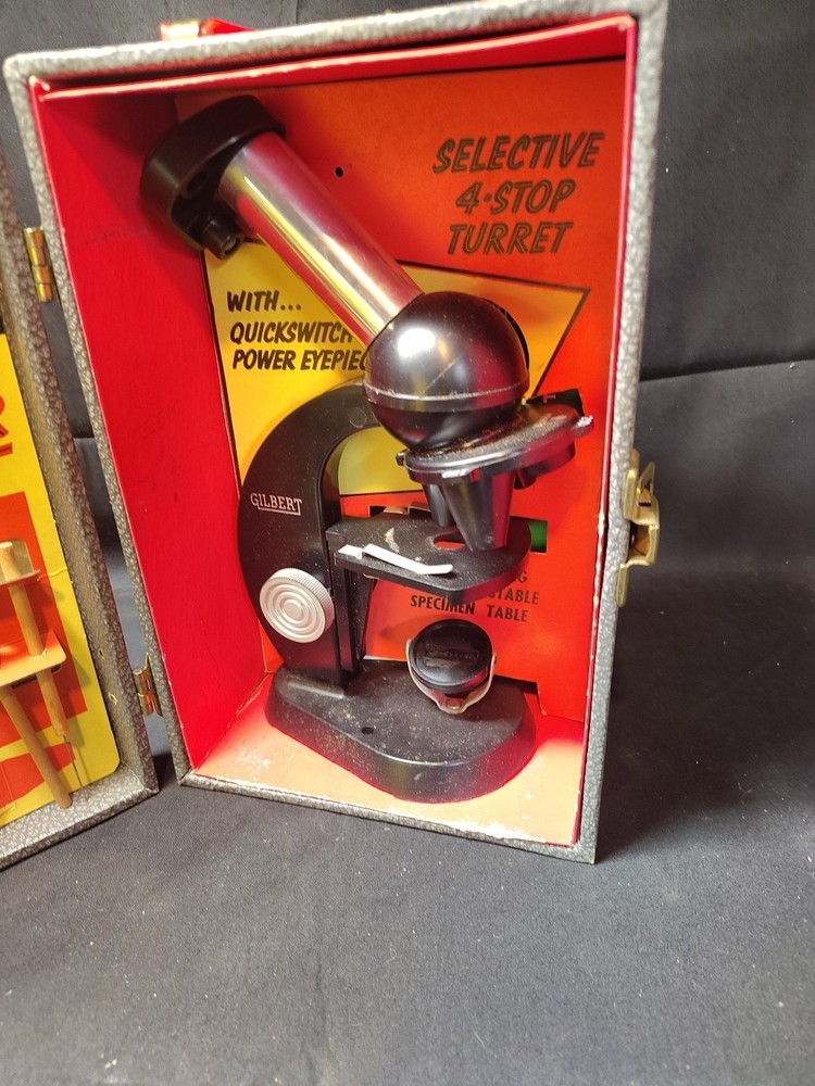 Vintage Gilbert Microscope And Lab Set