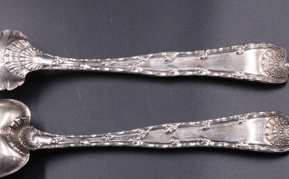 Tiffany & Co., Sterling Silver Fork & Spoon, Wave Edge Pattern, 1884, 5.5 oz