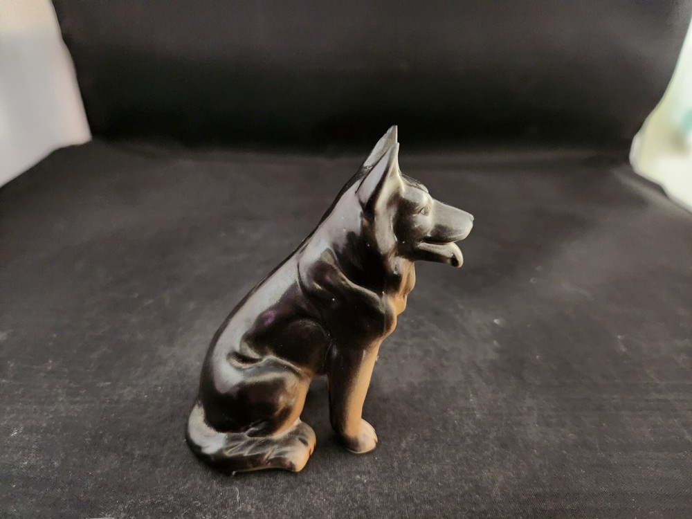 Vintage German Shepherd Sitting Figurine