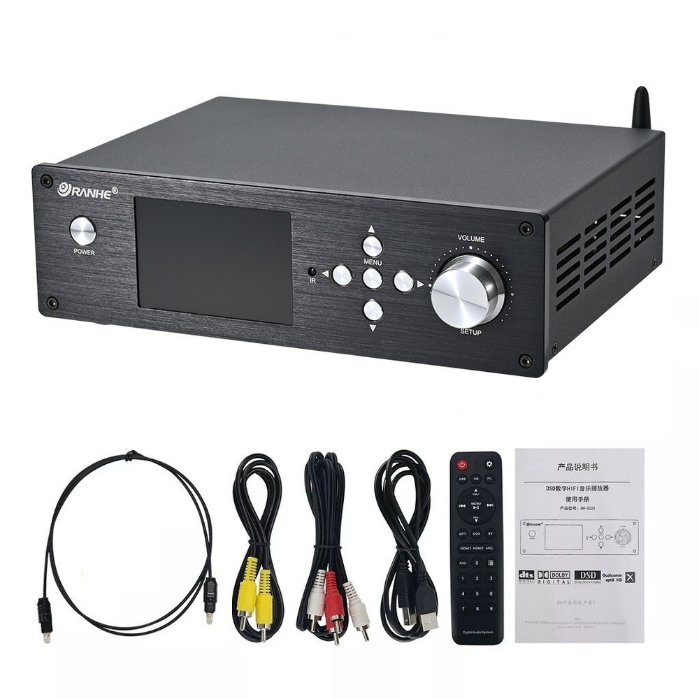 RH-202X MAX Audio Decoder Lossless Bluetooth 2 x ES9039Q2M DAC DSD256 TFT Screen