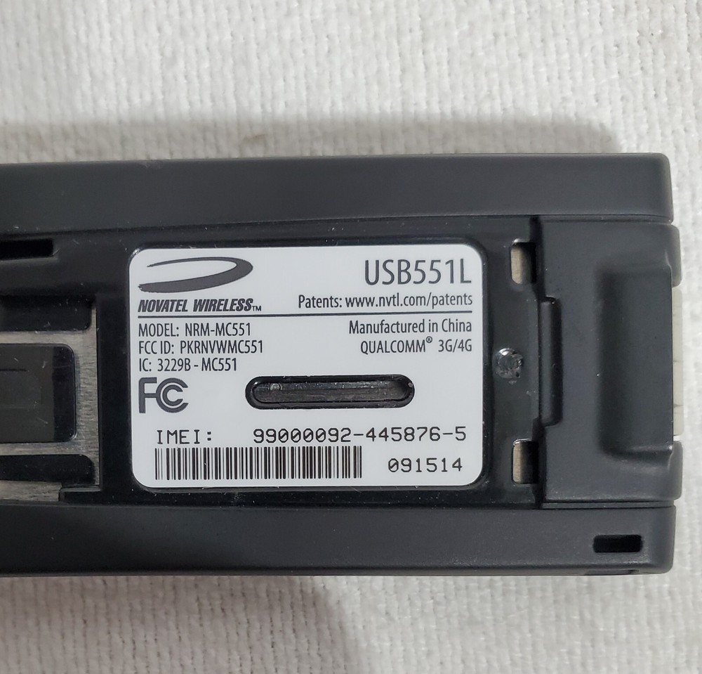 Verizon NRM-MC551 Wireless 4G LTE USB Modem Missing Back Cover Tested