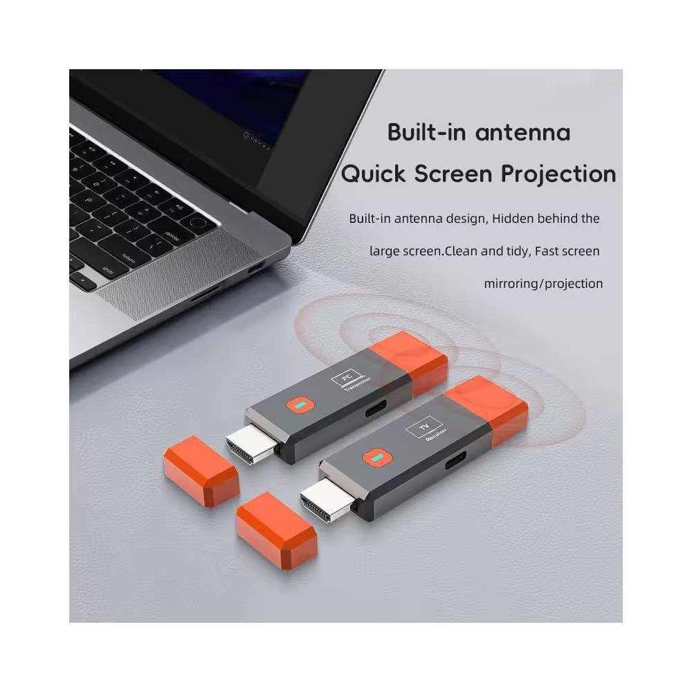 Portable Wireless HDMI Extender, 4K Decode 1080P Output, 328FT Range, for Laptop