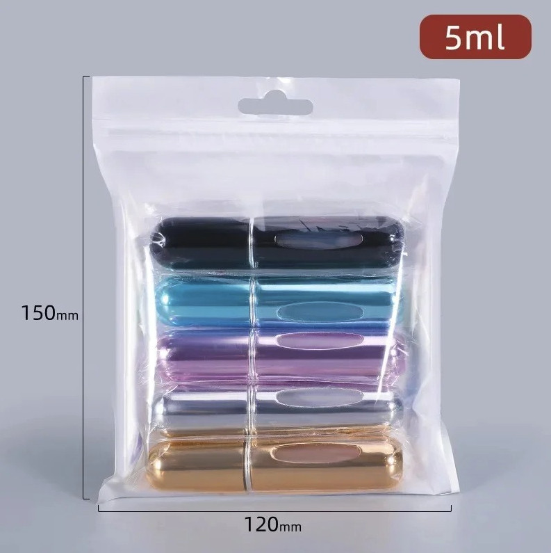 5pcs 5ml Refillable Perfume Spray Bottles Mini Travel Atomizer - NEW