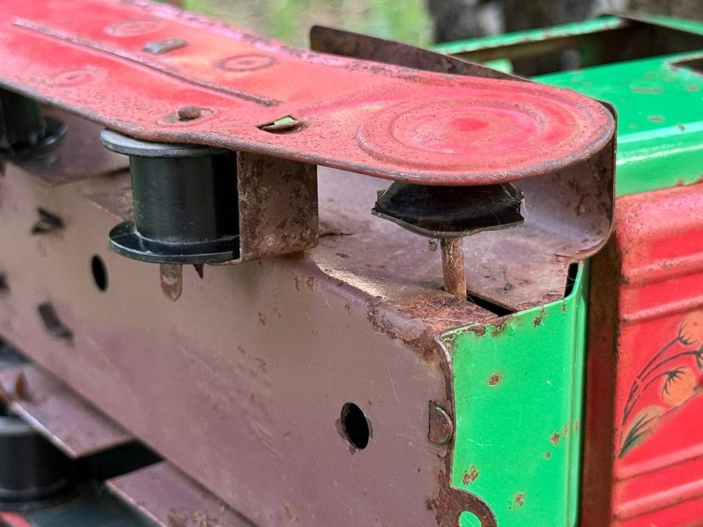Vintage soviet iron correctional toy tractor 70s
