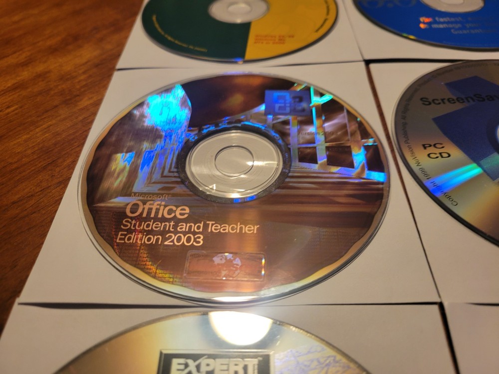 12 - Vintage Computer PC CD-ROM Software Loose Discs - Microsoft Quickbooks More