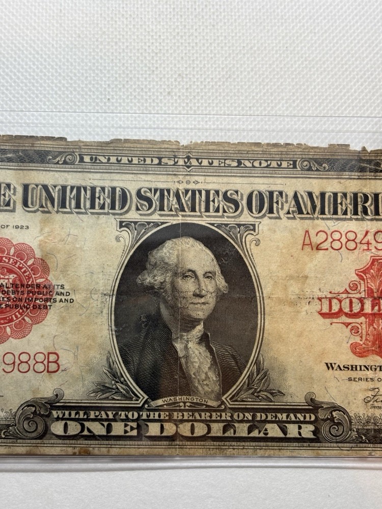 1923 Red Seal Silver Certificate $1 Note