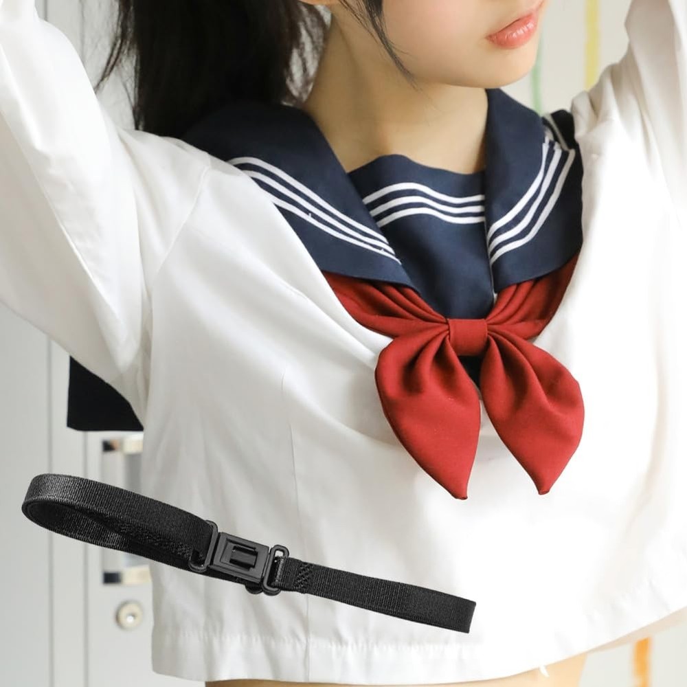 SYBL 10PCS Black Bow Tie Extender Straps Adjustable Elastic Medium,