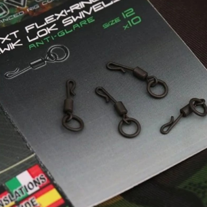 Gardner Tackle Flexi-Ring Kwik Lok Swivels XT Size 12 Technical Rig Swivels
