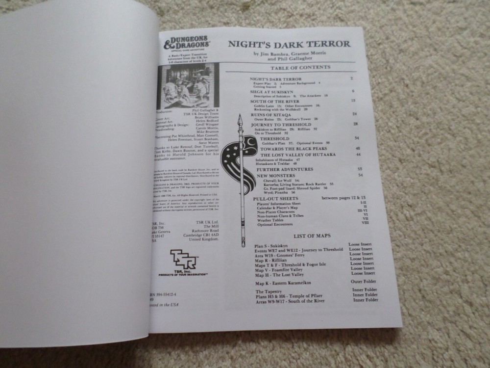 Night's Dark Terror B10 adventure module Dungeons & Dragons