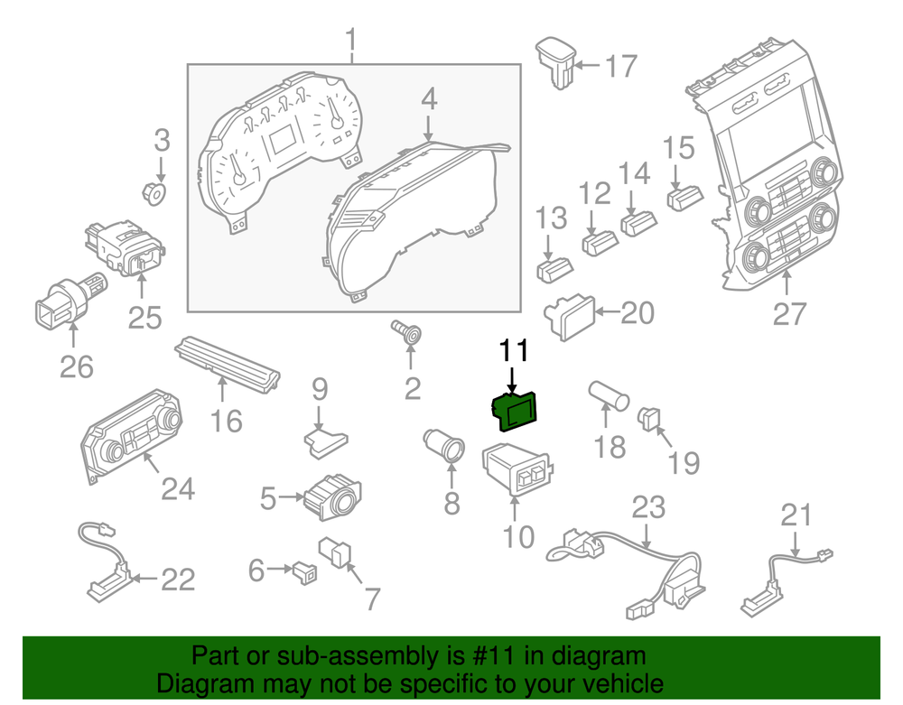 Genuine Ford Switch Assembly FL3Z14B166BA