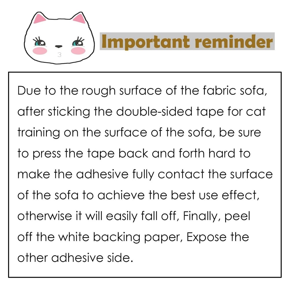 Cat Scratch Deterrent Tape - Anti-Scratch Cat Training Tape for Cou... Fast Ship
