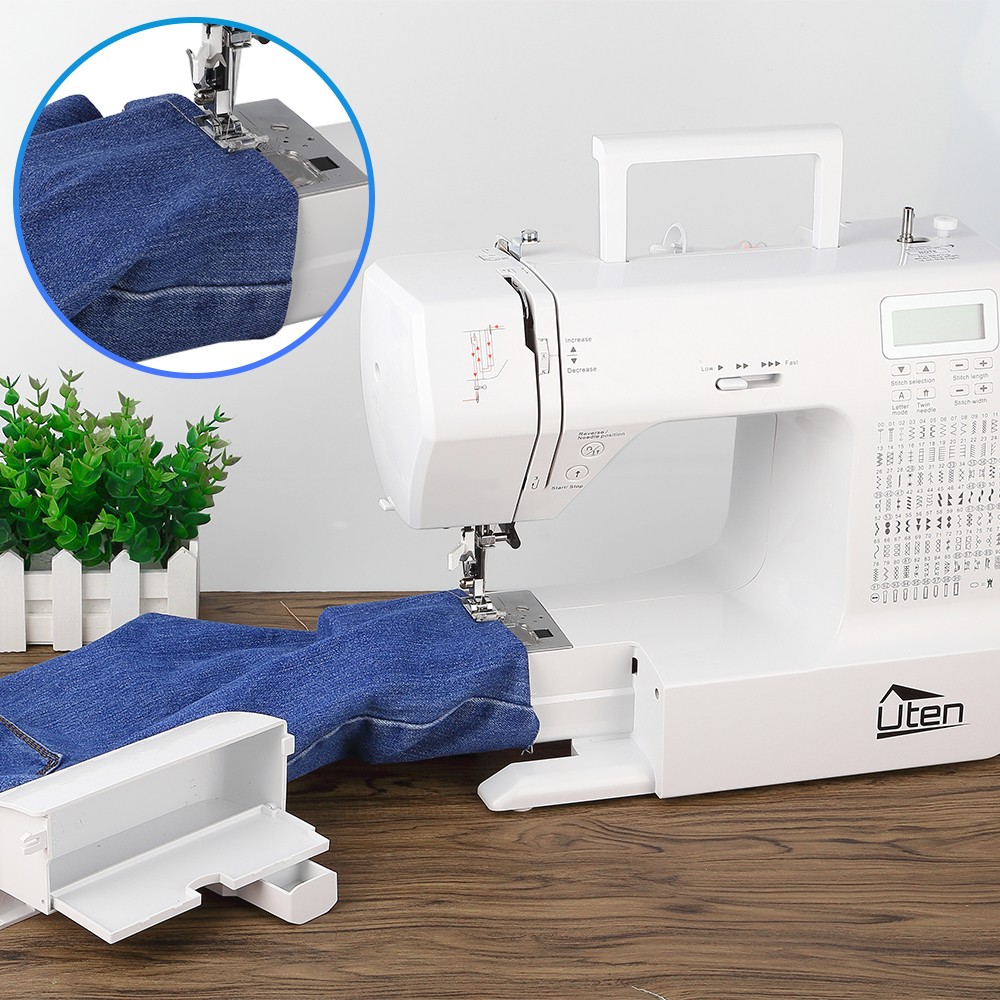 Portable Electronic Sewing Machine Computerized Mending Machine LCD Display