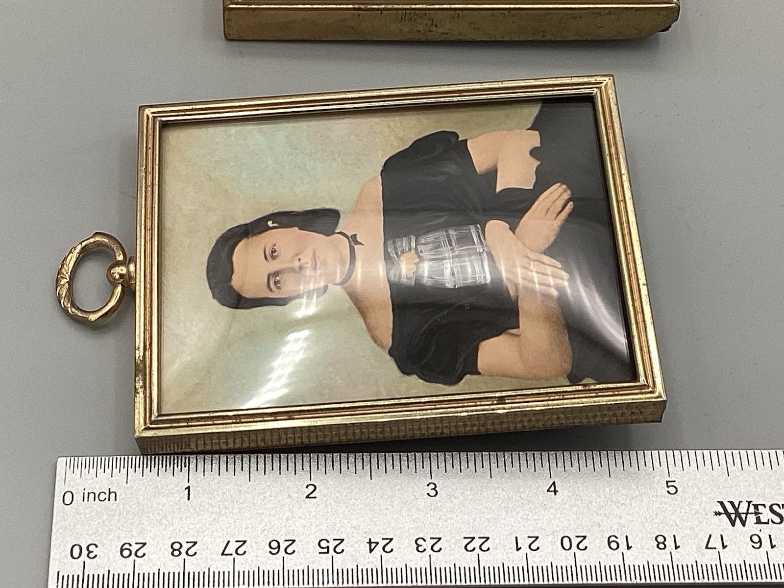 Pair Hand Painted Victorian Portrait Photos Detailed 1890’s Mother Daughter?