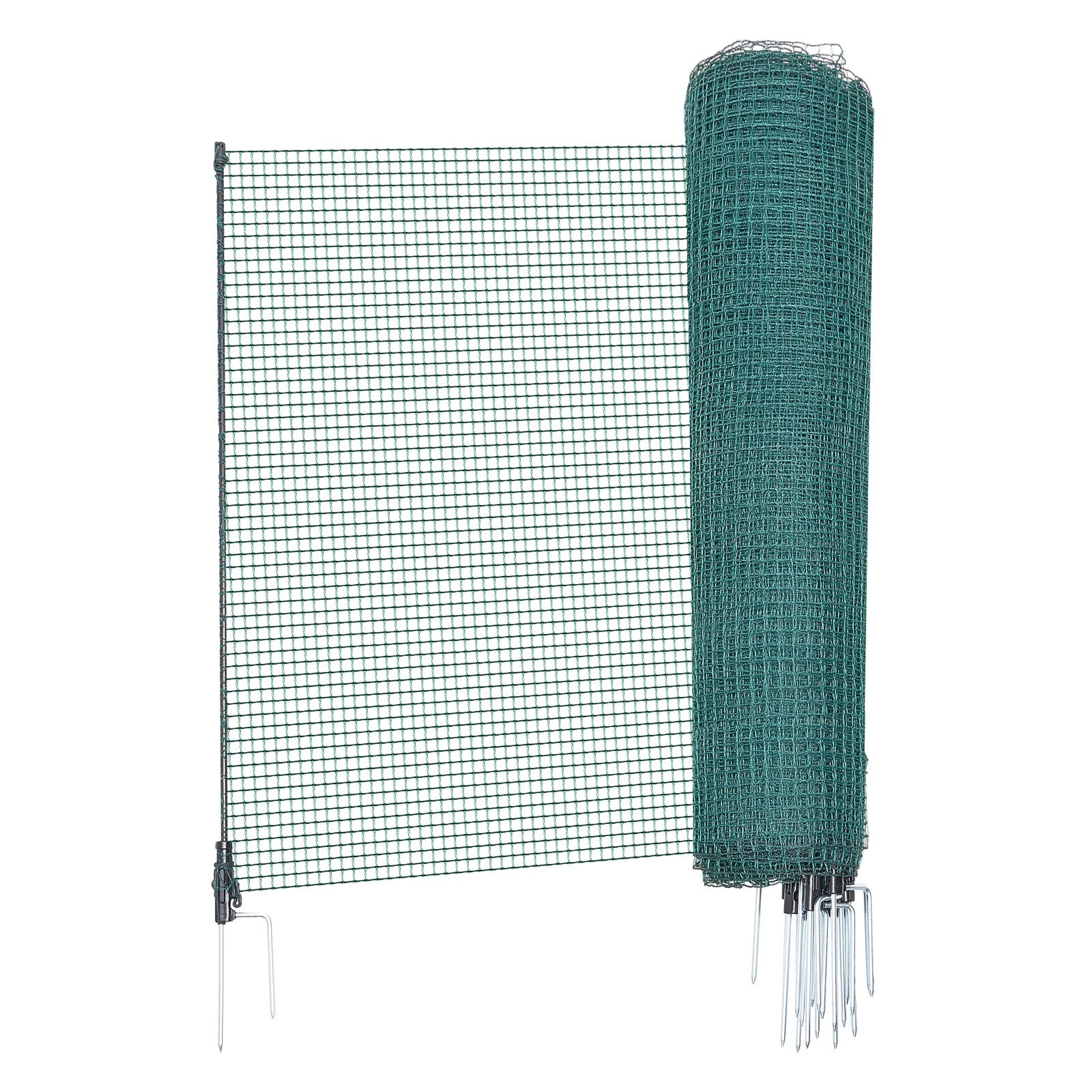 VEVOR Non Electric Fence with Posts 3' x 98.4' Plastic Safety Mesh Fence Netting