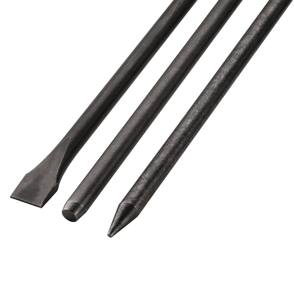 3X 18'' Pneumatic Chisel Long Air Hammer Bit Set with Spring For Concrete, Tile
