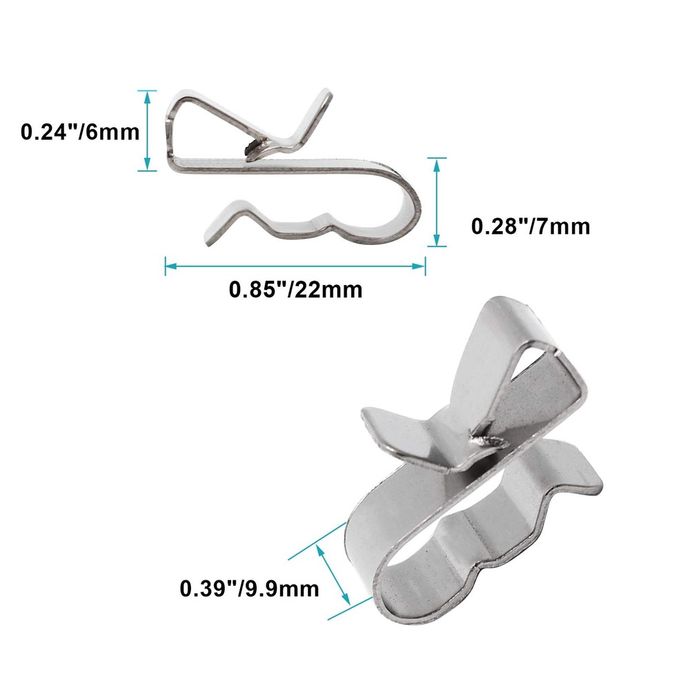 PHITUODA 30pcs Solar Panel Cable Clips Trailer Wire Stainless 30 Pcs