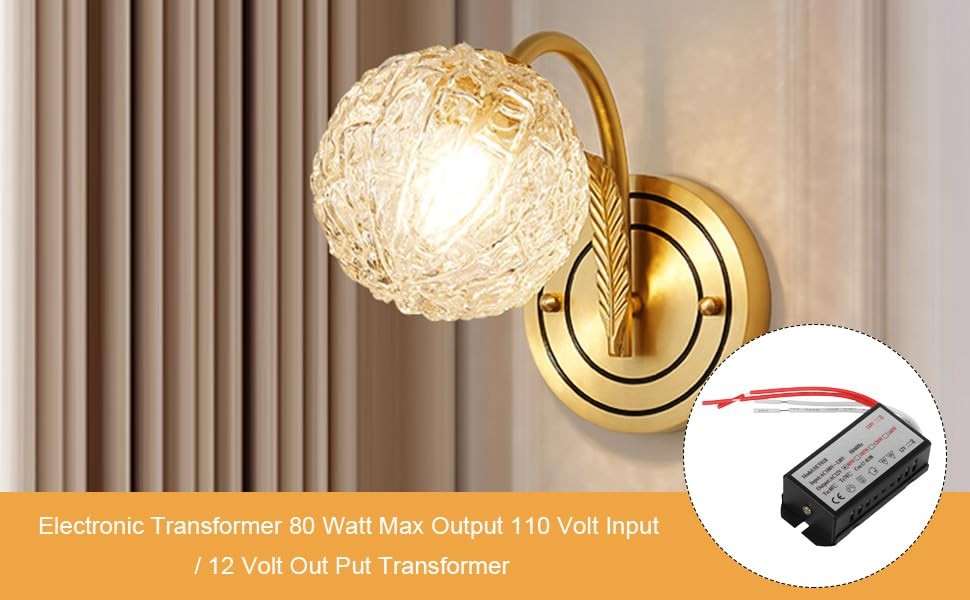 CNBTR Electronic Transformer 80 Watt Max Output 110 Volt Input / 12 Volt Out Put