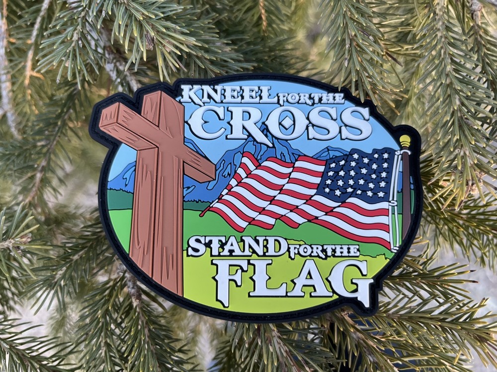 Patriot Patch Co. - Kneel for the Cross, Stand for the Flag - Patch