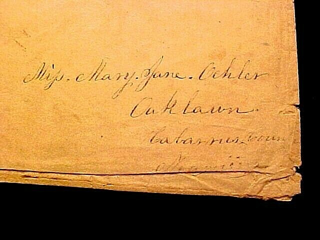 Confederate Cover PAIR #6 Concord NC Cancellation Addressed to Oaklawn NC