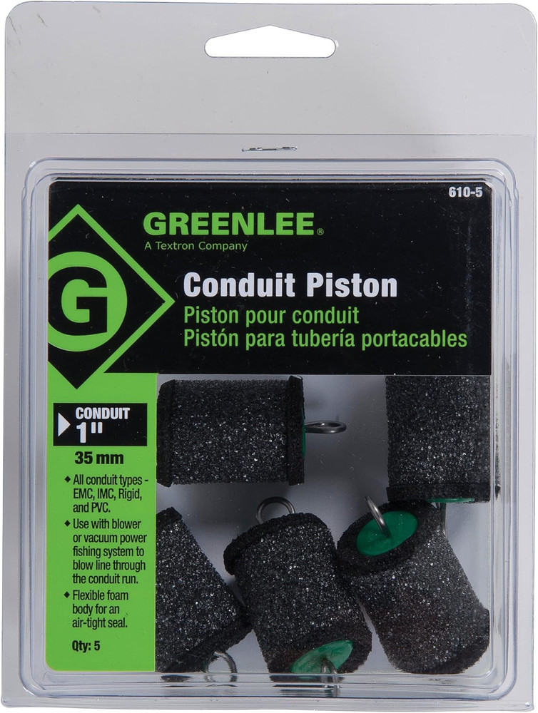 Piston, Foam, 1 In, Pk5