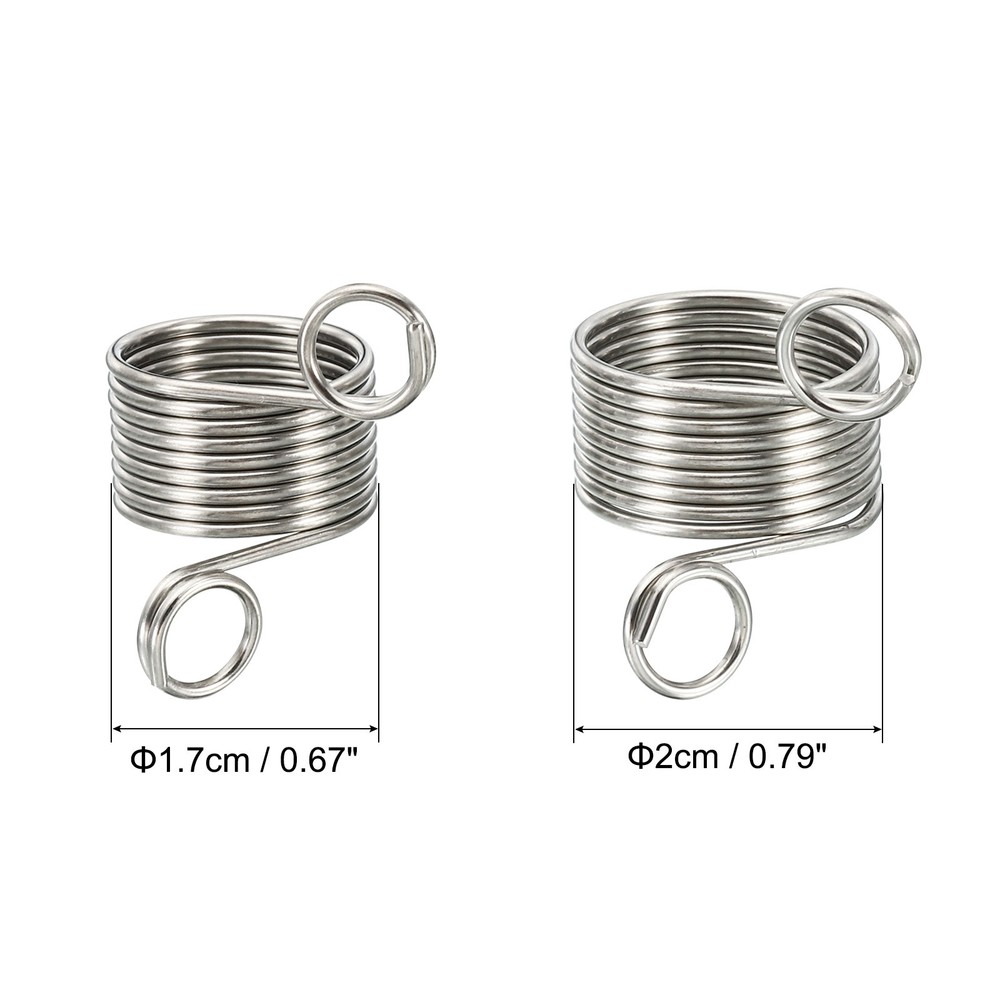 2 Set Adjustable Knitting Crochet Loop Ring for Fingers, Silver