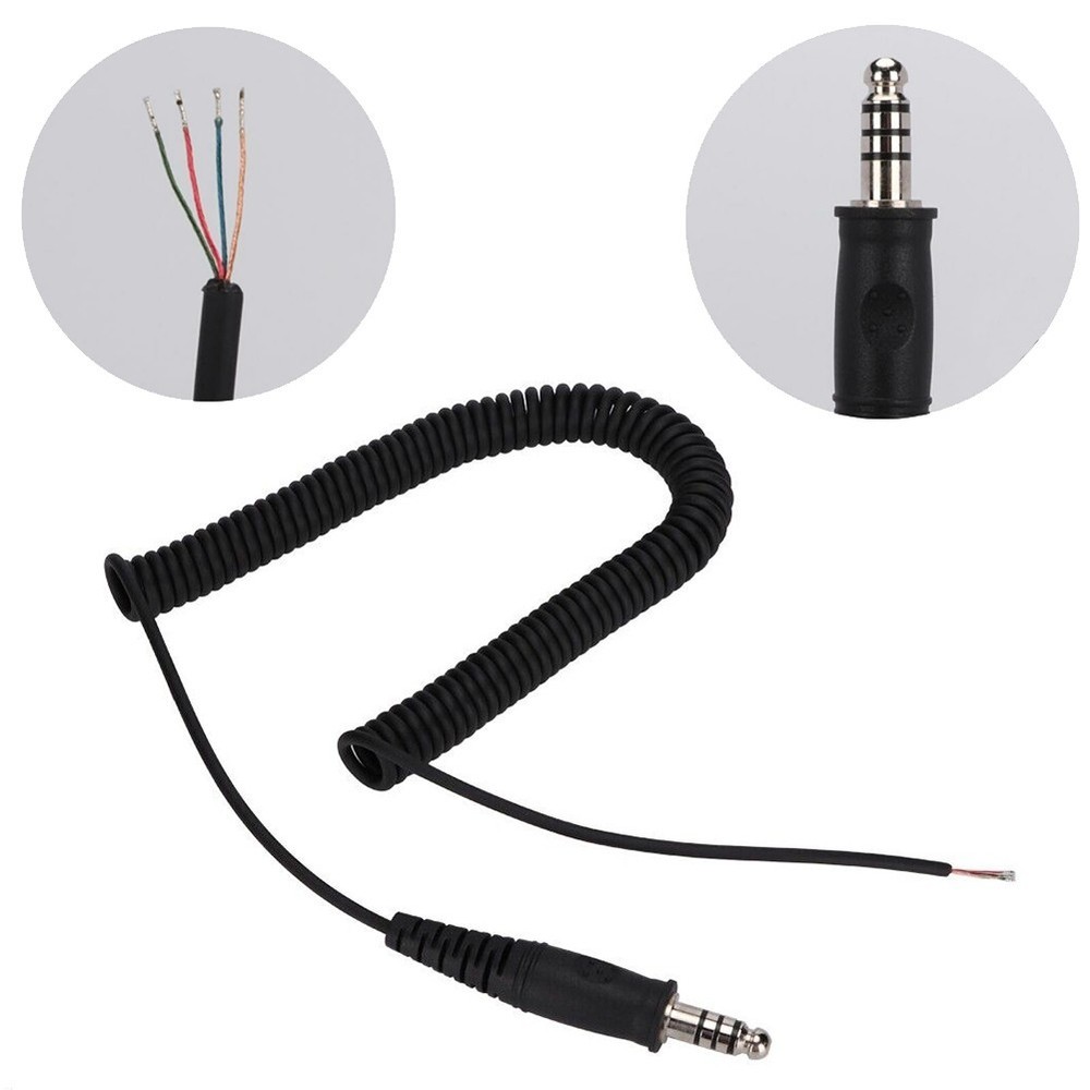 Car Headphone Replacement Cable For Helicopter Headsets Adapters Cables